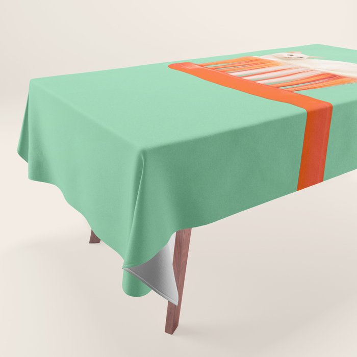 Toothpaste Cat Tablecloth Gallery Image 1