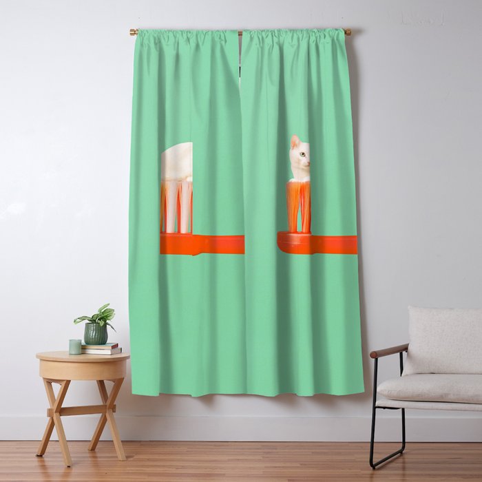 Toothpaste Cat Window Curtain Gallery Image 5