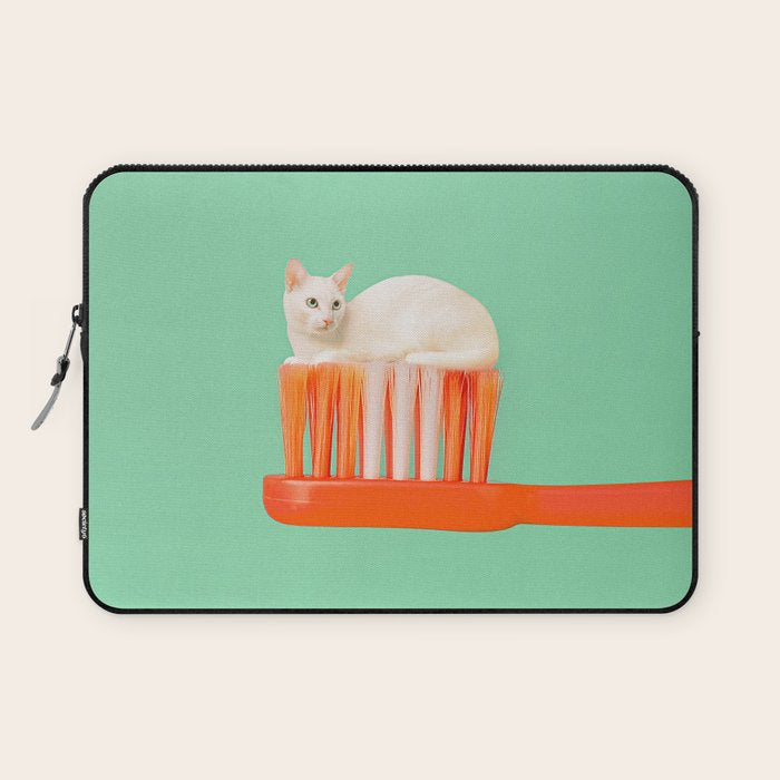 Toothpaste Cat Laptop Sleeve Gallery Image 1