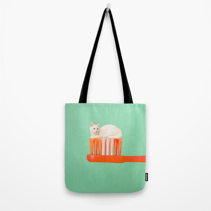 Toothpaste Cat Tote Bag Gallery Image 2