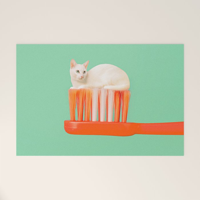 Toothpaste Cat Welcome Mat Gallery Image 1