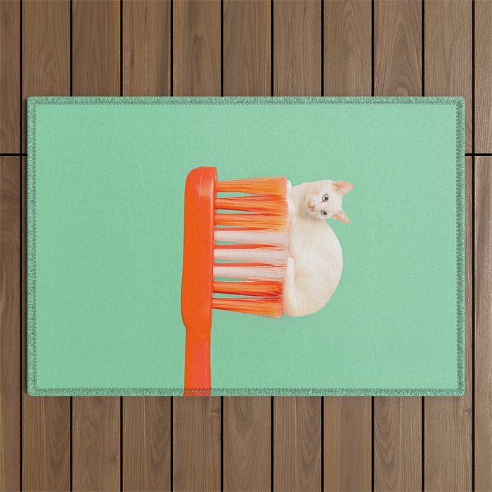 Toothpaste Cat Outdoor Rug Gallery Image 1