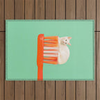 Toothpaste Cat Outdoor Rug Gallery Image 1