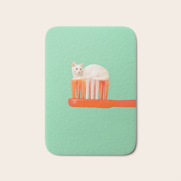 Toothpaste Cat Bath Mat Gallery Image 1
