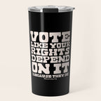 Vote Like Your Rights Depend On It in Cream Travel Mug Gallery Image 1