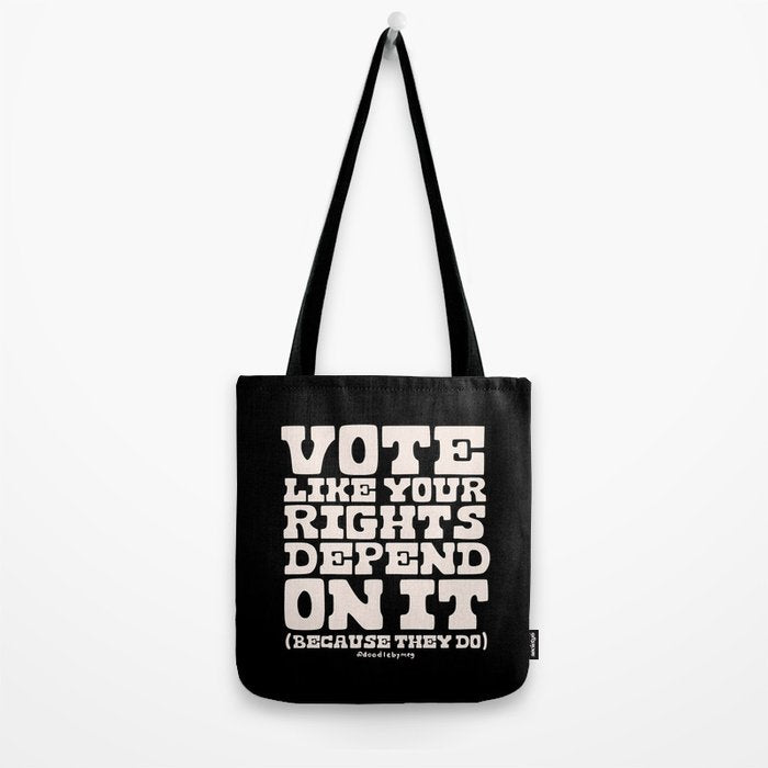 Vote Like Your Rights Depend On It in Cream Tote Bag Gallery Image 2