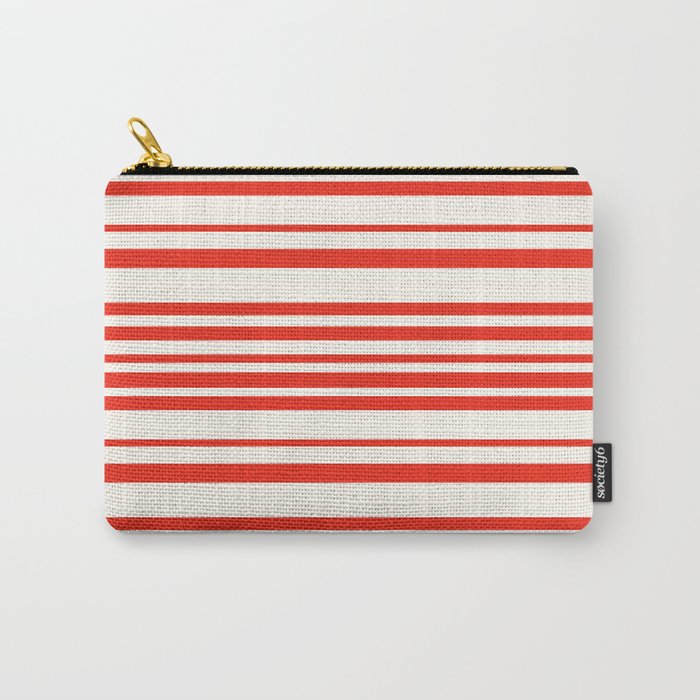 Classic Stripes I - Red & White Candy Cane Carry All Pouch Gallery Image 1