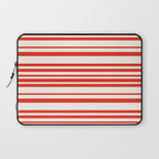 Classic Stripes I - Red & White Candy Cane Laptop Sleeve Gallery Image 1