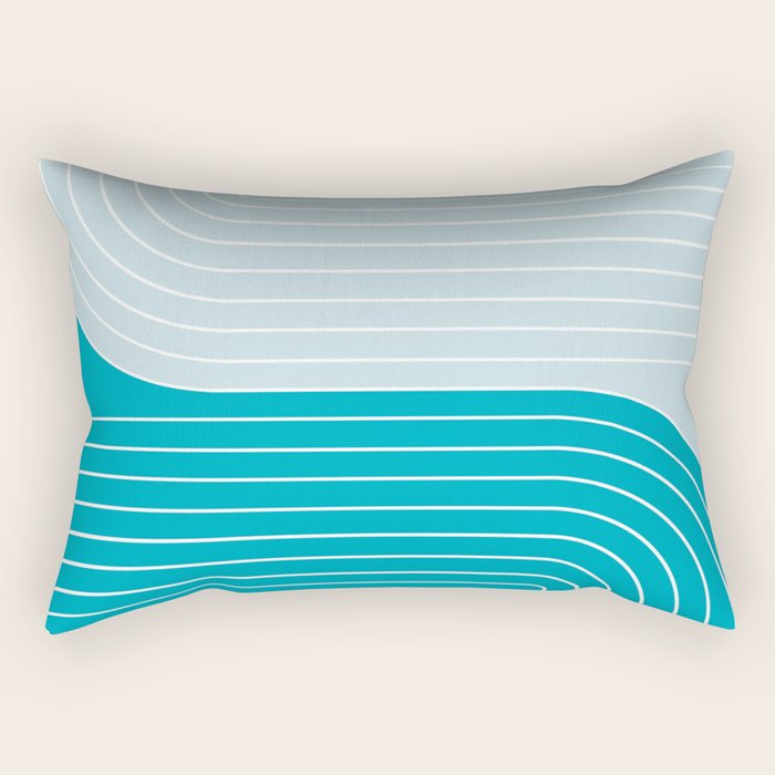 Two Tone Line Curvature IV Rectangular Pillow Gallery Image 1