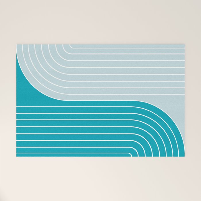 Two Tone Line Curvature IV Welcome Mat Gallery Image 1