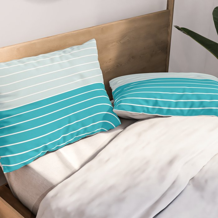 Two Tone Line Curvature IV Pillow Sham Gallery Image 2