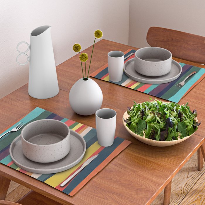 Mid-century zebra Placemat Gallery Image 2
