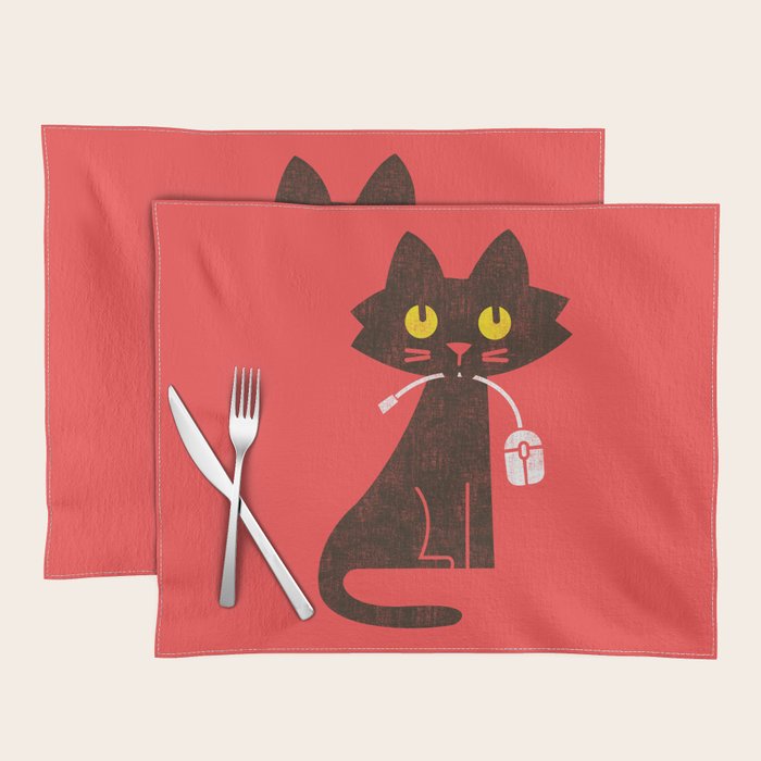 Fitz - Hungry hungry cat (and unfortunate mouse) Placemat Gallery Image 1