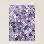 Mermaid Purple and Silver Stationery Card Gallery Image 2