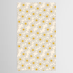 Smiley face 70s Daisy  Tablecloth Gallery Image 2