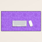 Fun halloween cartoon doodle art pattern Desk Mat Gallery Image 1