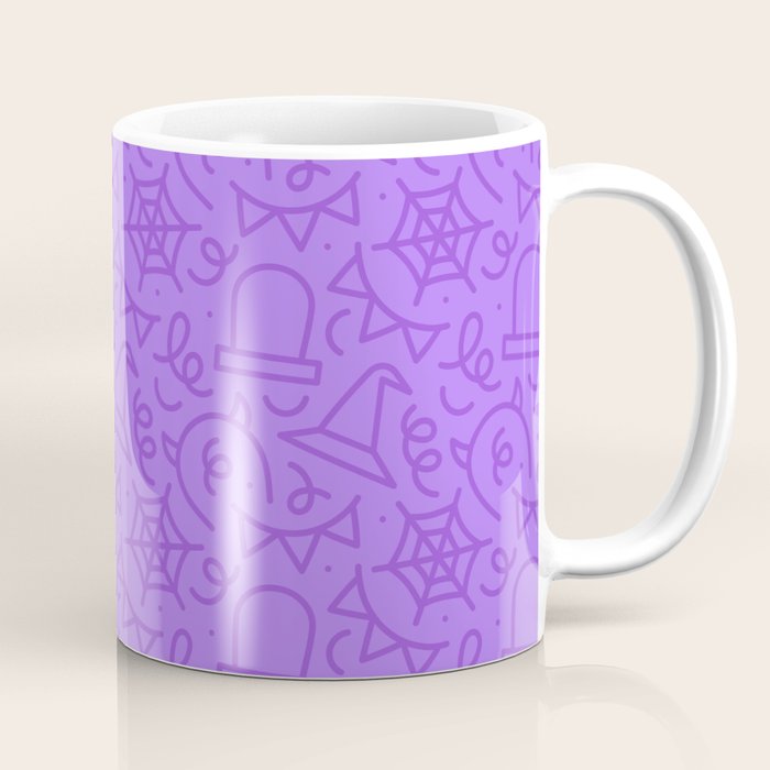 Fun halloween cartoon doodle art pattern Coffee Mug Gallery Image 1