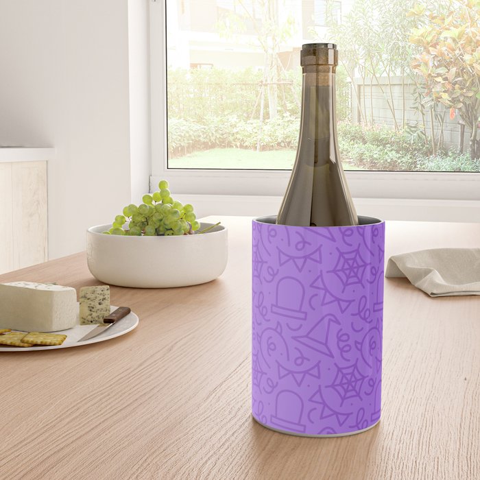 Fun halloween cartoon doodle art pattern Wine Chiller Gallery Image 4