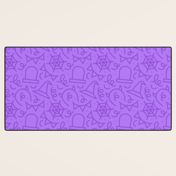 Fun halloween cartoon doodle art pattern Desk Mat Gallery Image 3