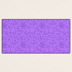Fun halloween cartoon doodle art pattern Desk Mat Gallery Image 3
