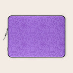 Fun halloween cartoon doodle art pattern Laptop Sleeve Gallery Image 1