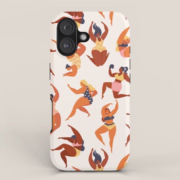 Body Positive. Women in summer swimsuits iPhone Case Gallery Image 1