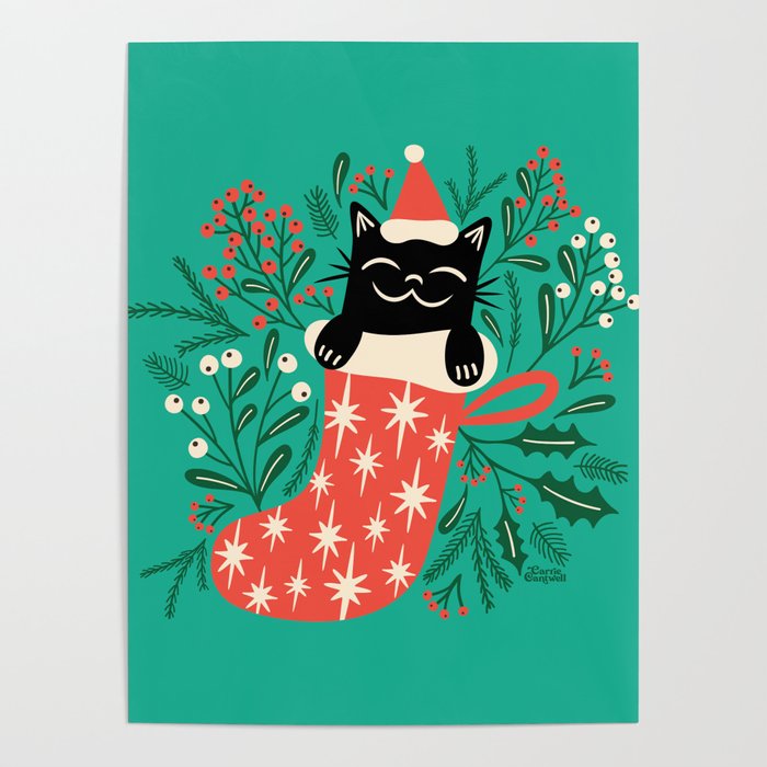 Festive Feline Poster Gallery Image 1