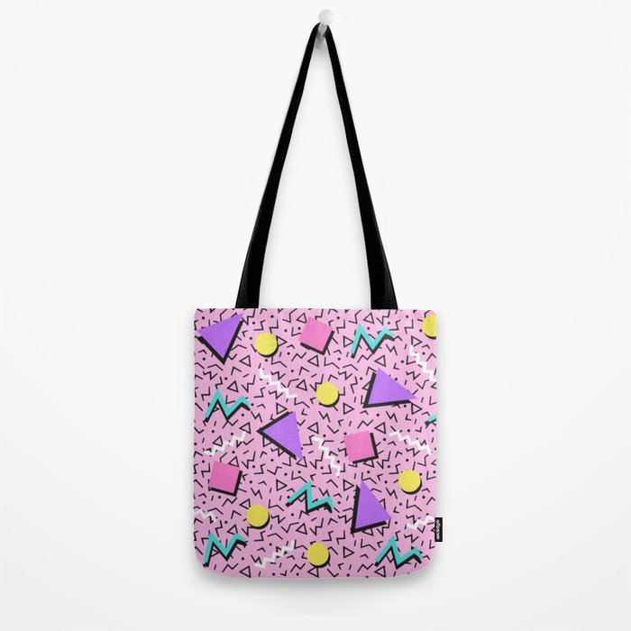 Memphis pattern 123 - 80s / 90s Retro Tote Bag Gallery Image 2