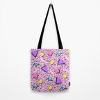 Memphis pattern 123 - 80s / 90s Retro Tote Bag Gallery Image 2