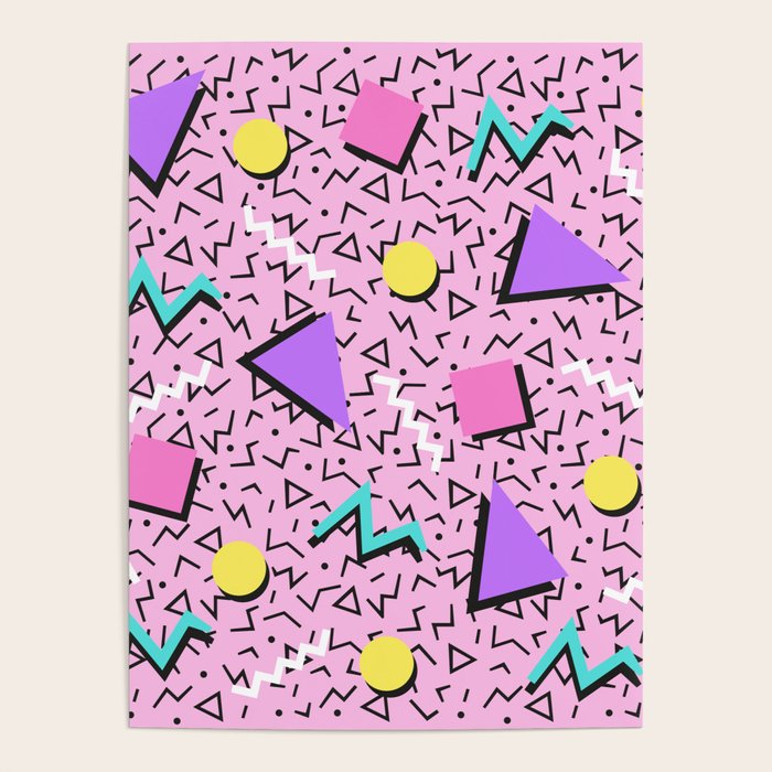 Memphis pattern 123 - 80s / 90s Retro Poster Gallery Image 4