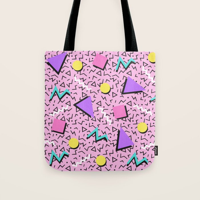 Memphis pattern 123 - 80s / 90s Retro Tote Bag Gallery Image 1