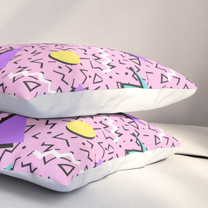 Memphis pattern 123 - 80s / 90s Retro Pillow Sham Gallery Image 3