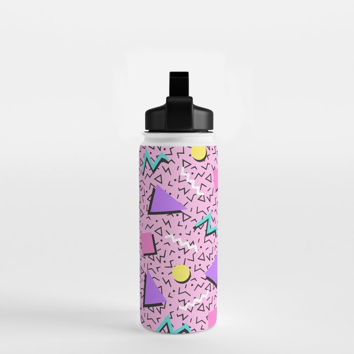 Memphis pattern 123 - 80s / 90s Retro Water Bottle Gallery Image 2