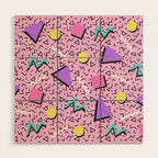 Memphis pattern 123 - 80s / 90s Retro Wood Wall Art Gallery Image 1