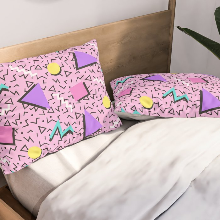 Memphis pattern 123 - 80s / 90s Retro Pillow Sham Gallery Image 2