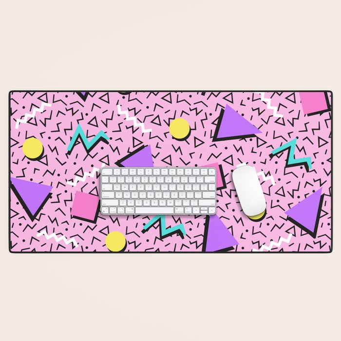 Memphis pattern 123 - 80s / 90s Retro Desk Mat Gallery Image 1