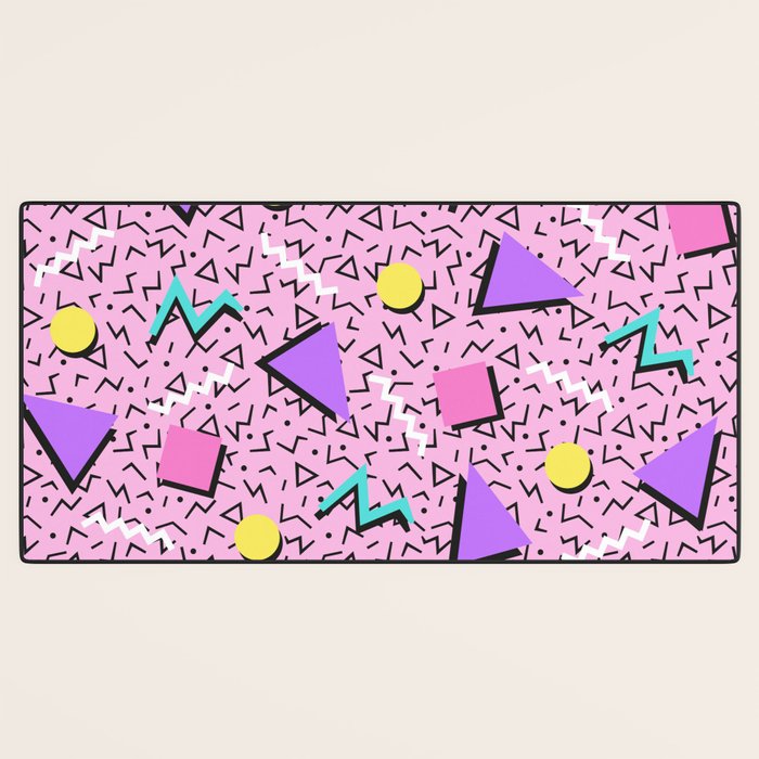 Memphis pattern 123 - 80s / 90s Retro Desk Mat Gallery Image 3