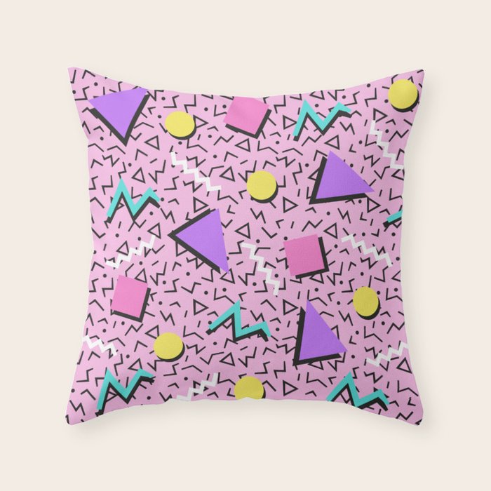 Memphis pattern 123 - 80s / 90s Retro Throw Pillow Gallery Image 6