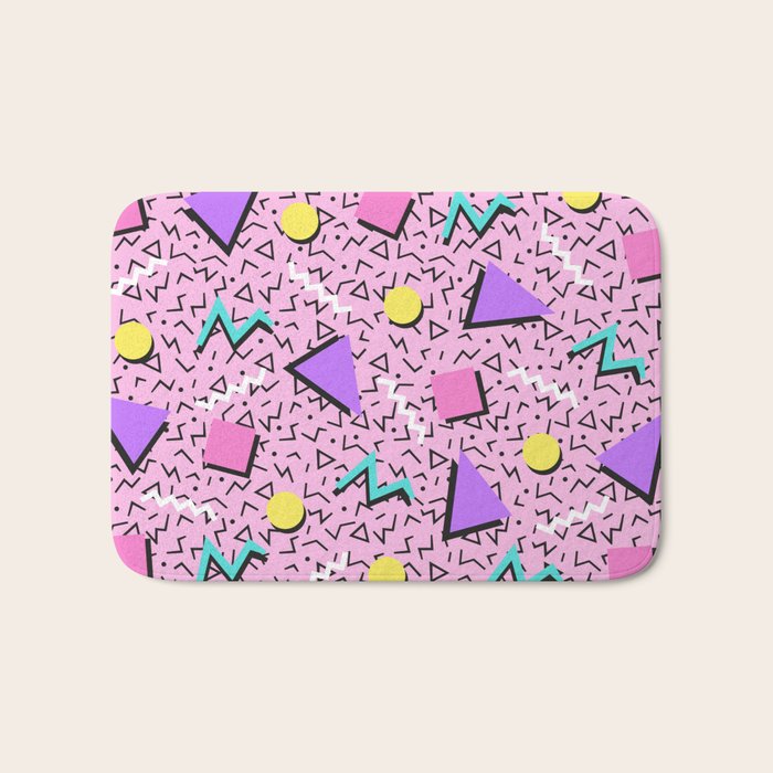 Memphis pattern 123 - 80s / 90s Retro Bath Mat Gallery Image 1