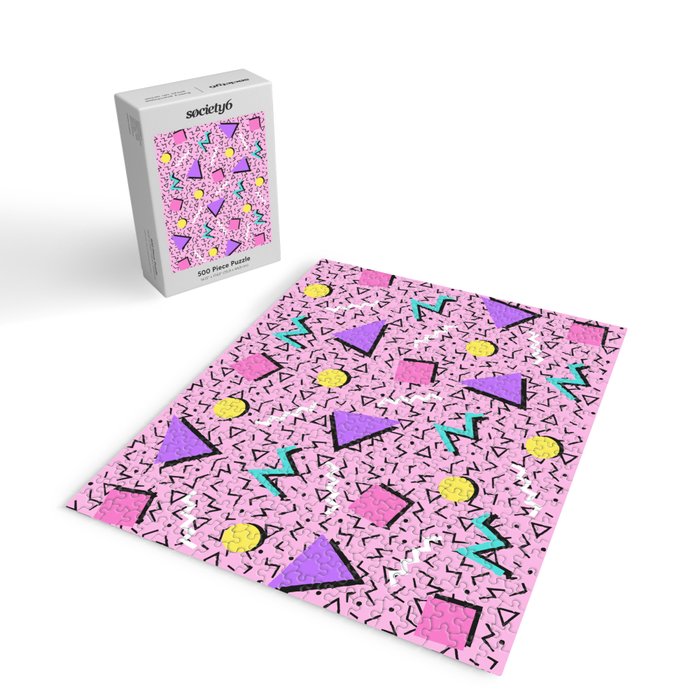 Memphis pattern 123 - 80s / 90s Retro Jigsaw Puzzle Gallery Image 2