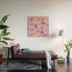 Memphis pattern 123 - 80s / 90s Retro Wood Wall Art Gallery Image 2