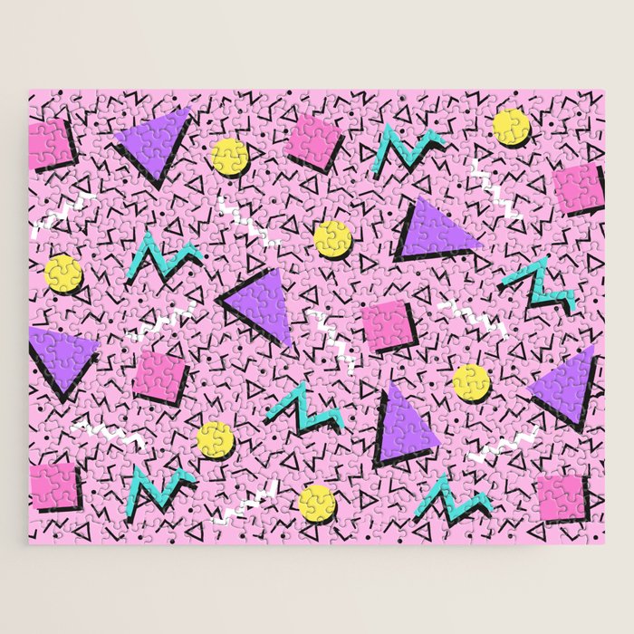 Memphis pattern 123 - 80s / 90s Retro Jigsaw Puzzle Gallery Image 1