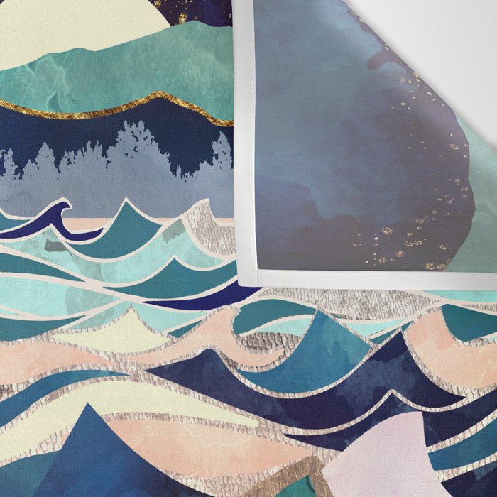 Moonlit Ocean Wall Tapestry Gallery Image 3