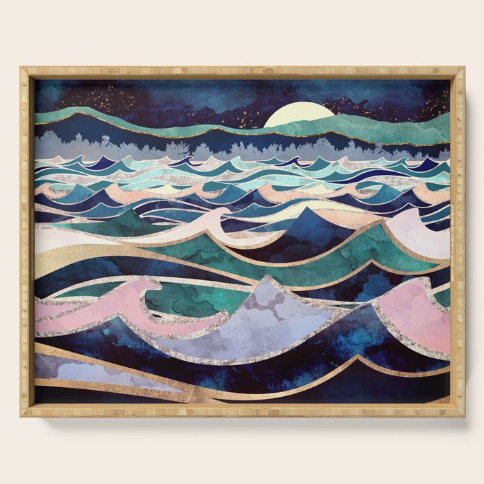Moonlit Ocean Serving Tray Gallery Image 1