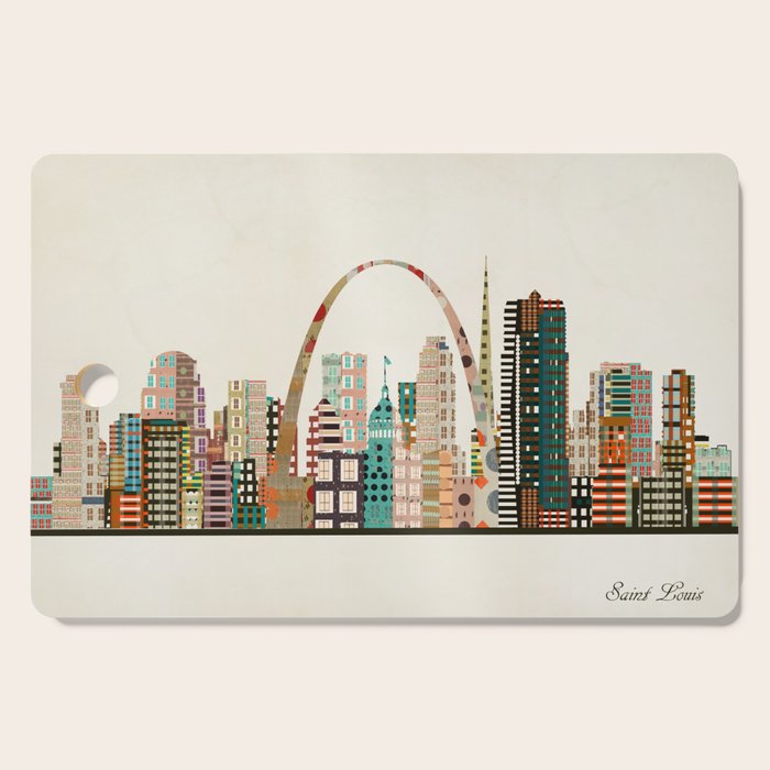 saint louis skyline Cutting Board Gallery Image 1