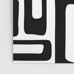 Retro Mid Century Modern Abstract Pattern 336 Black and White Poster Gallery Image 3
