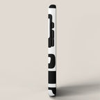 Retro Mid Century Modern Abstract Pattern 336 Black and White iPhone Case Gallery Image 2