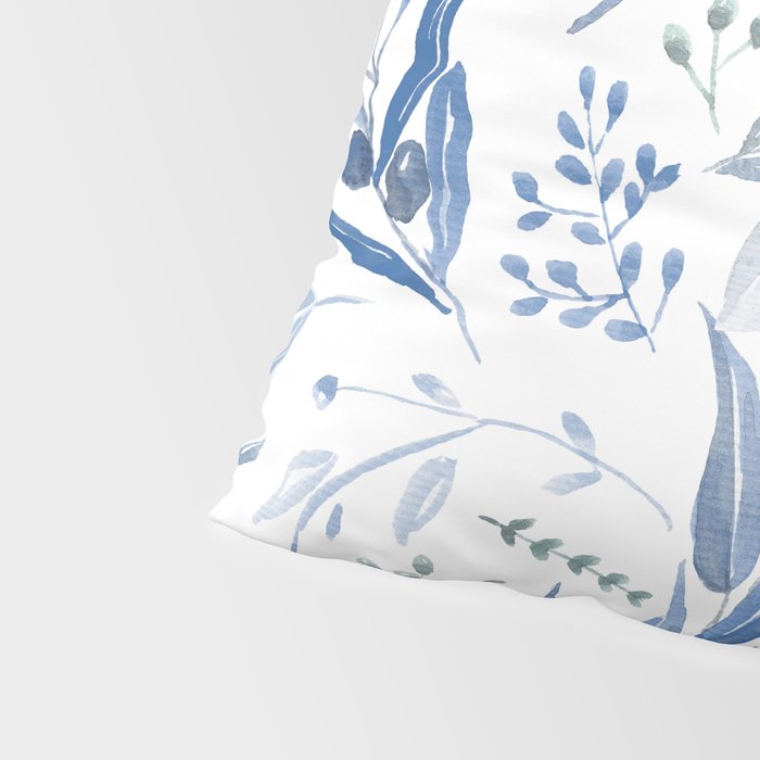 Blue Eucalyptus Pattern Pillow Sham Gallery Image 4