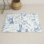 Blue Eucalyptus Pattern Rug Gallery Image 1