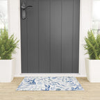 Blue Eucalyptus Pattern Welcome Mat Gallery Image 3